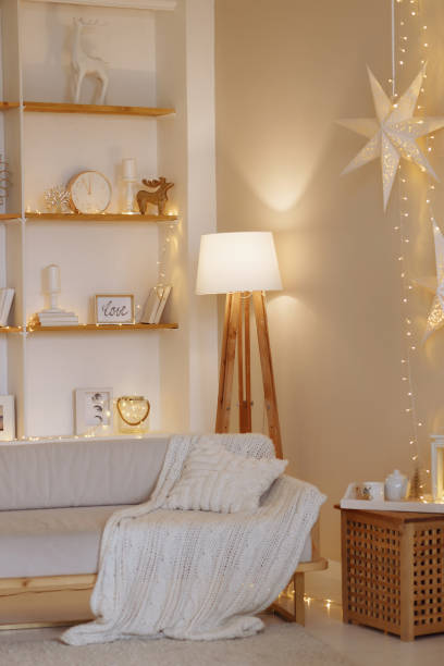 istock Christmas room design in light colors. 1439304180