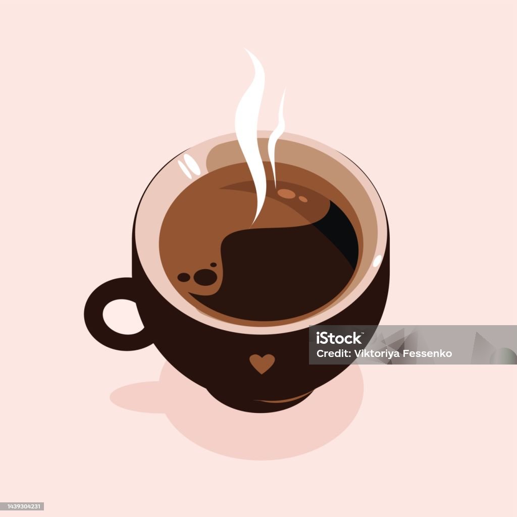 Một Tách Cà Phê Đen Trên Nền Sáng Hình minh họa Sẵn có - Tải xuống ...