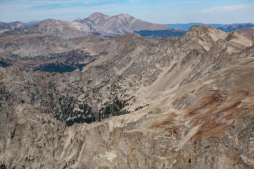 View along the top of the Colorado Continental Divide, Indian Peaks Wilderness area, Colorado.