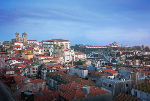 Porto Skyline from Miradouro da Vitoria Viewpoint - Porto, Portugal