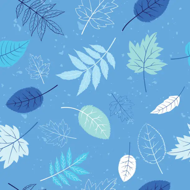 Vector illustration of Autumn Leaves Seamless Pattern