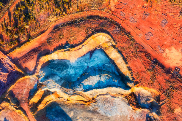 d cobar mine kolor top down - natural phenomenon zdjęcia i obrazy z banku zdjęć