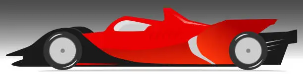 Vector illustration of Race red car