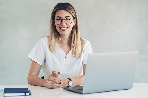 Portrait of a female doctor in her office