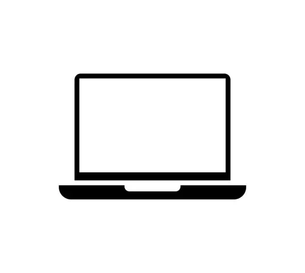 Vector illustration of Laptop computer minimal design