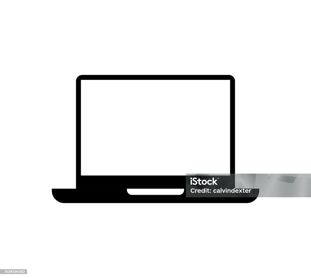 Computer Minimlist Vector Laptop Computer Minimal Design Stock Illustration - Download Image Now ...