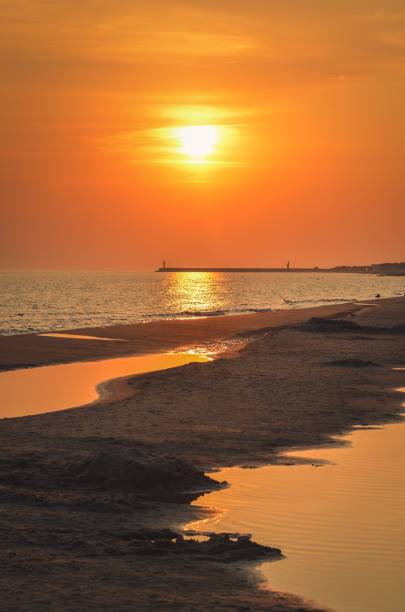 istock Beautiful sunrise over the sea. 1439337664
