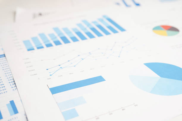 istock Charts Graphs paper. Financial development, Banking Account, Statistics, Investment Analytic research data economy, Stock exchange Business office company meeting concept. 1439340611