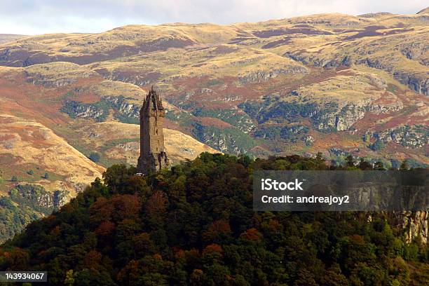 The Wallace Monument In The United Kingdom Stock Photo - Download Image Now - Stirling, Wallace Monument, Brown