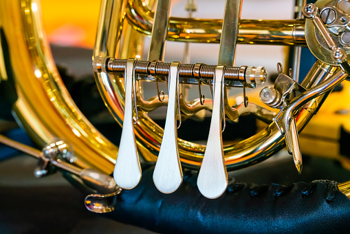 brass instrument detail：French Horn