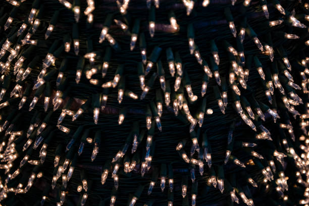 Abstract image of de-focused festive lighting arrangement.