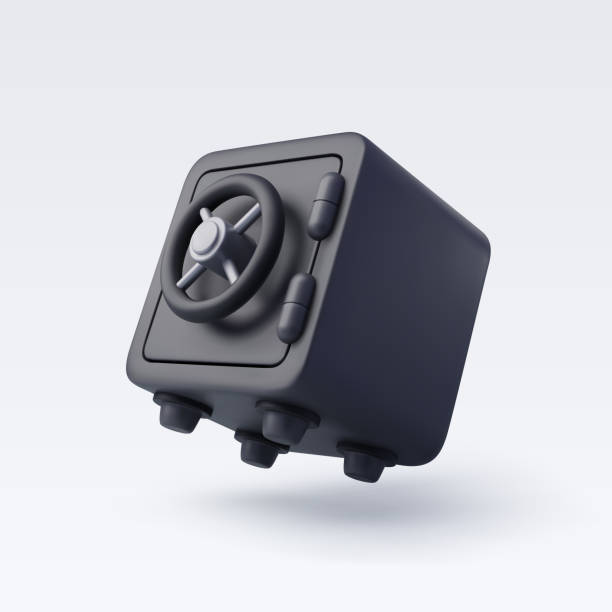 istock 3d Vector realistic Safe Bank Box icon, Protection money savings concept. 1439381017