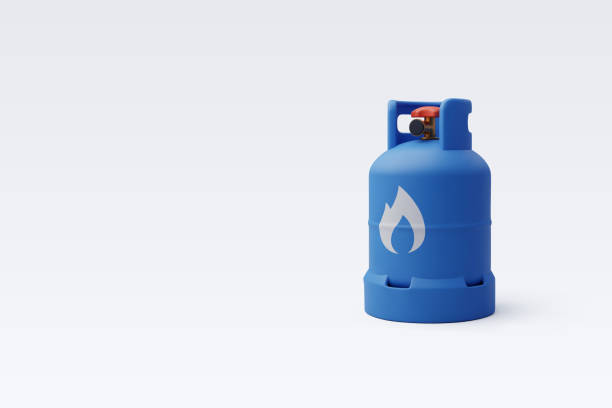 illustrations, cliparts, dessins animés et icônes de réservoir de gaz naturel 3d vector, utilisé pour la cuisson et diverses industries, consommable et concept d’économie d’énergie - natural gas cylinder flammable fire