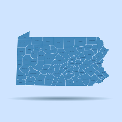 vector of the  Pennsylvania map