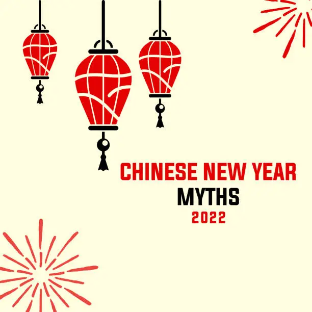 Vector illustration of Chinese new year myths Banner and Poster Vector Design