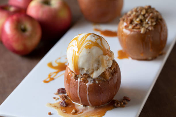 istock Caramel and Crisp Stuffed Baked Apples 1439388653