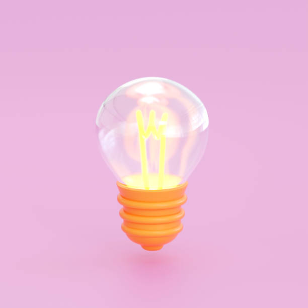istock 3d yellow bulb icon. Concept of new idea, innovation, energy or knowledge . 3d high quality render isolated 1439389780
