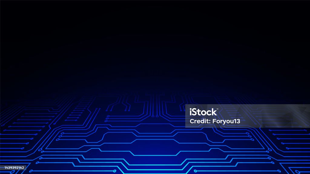 Teletech Computer Background Technology Background With Hitech Digital Stock Illustration - Download ...