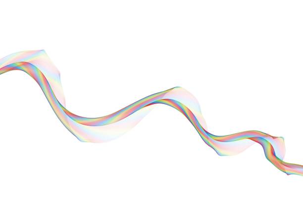 istock Abstract band in nude colors flowing against a white background 1439393896