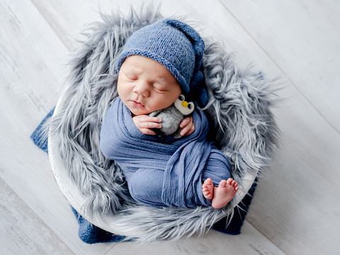 istock Newborn baby portrait 1439398655