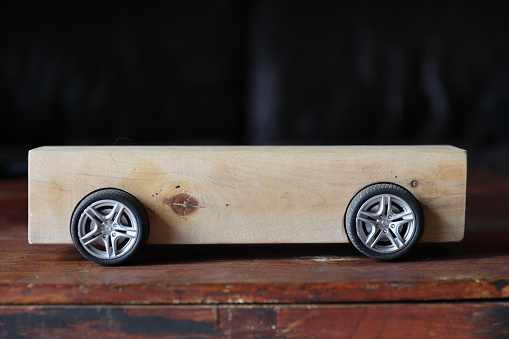Environmentally friendly wooden bus toy