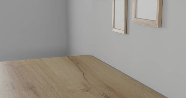 istock 3d render interior room. minimal style design. working desk. home interior design. template for website, wallpaper, and mockup. 1439405028