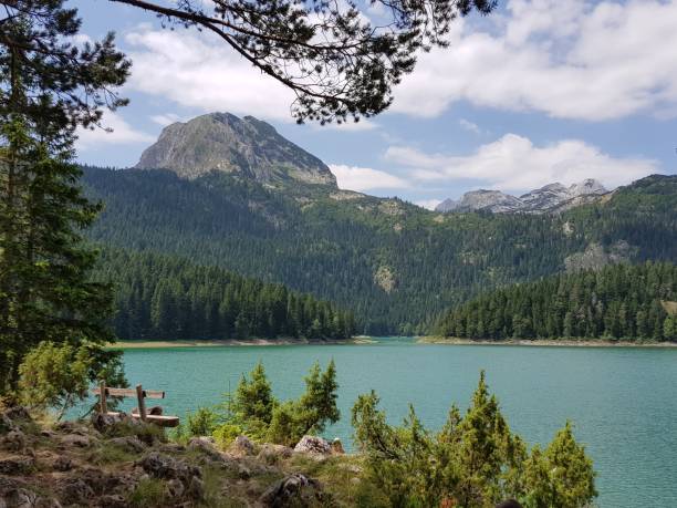 istock Black Lake surrounded by rocks covered in greenery under the sunlight in Montenegro 1439413400
