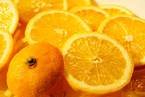 istock yellow lemons on a plate on a sunny day 1439416309