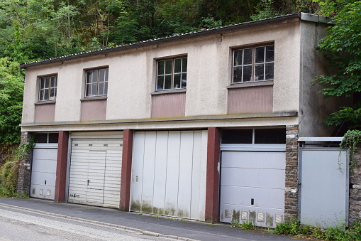 Cochem, Germany - 06/23/2022: old building with many garages