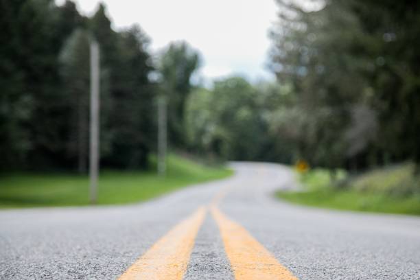 istock Closeup shot of an empty road with a blurred background 1439420320