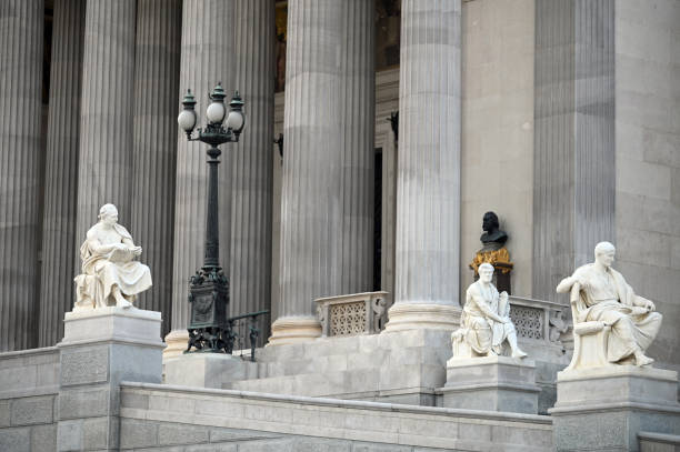 istock statues in front of the Austrian parliament 1439421168