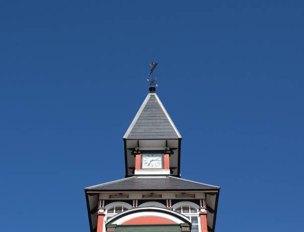 istock Low angle shot of a beautiful tower on limitless sky background 1439421285
