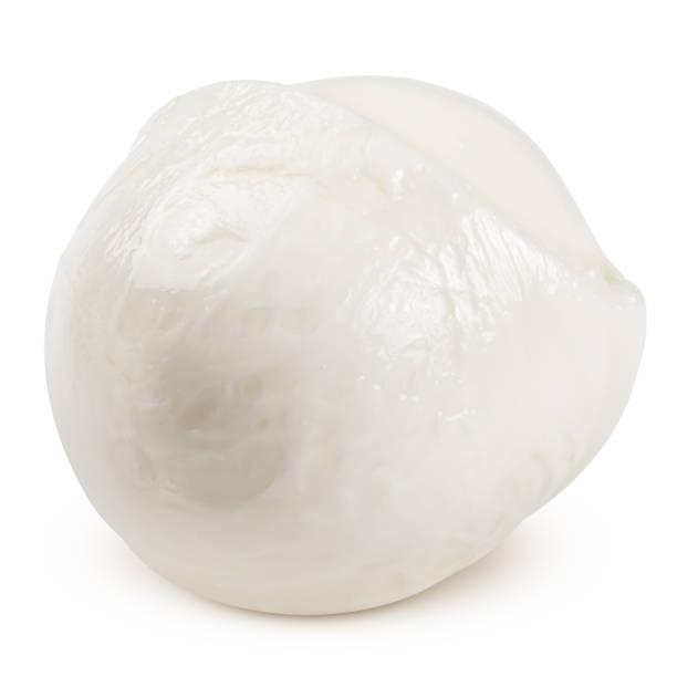 istock Mozzarella cheese isolated on white background, clipping path, full depth of field 1439433634