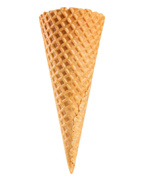 istock Empty ice cream cone, isolated on white background, clipping path, full depth of field 1439433655