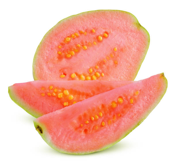 istock guava isolated on white background, clipping path, full depth of field 1439436243
