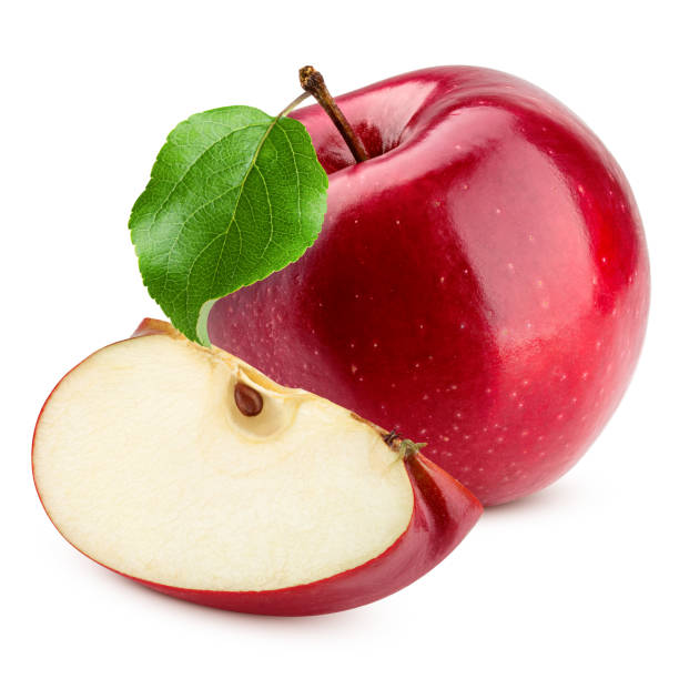 istock Red apple isolated on white background, clipping path, full depth of field 1439436342