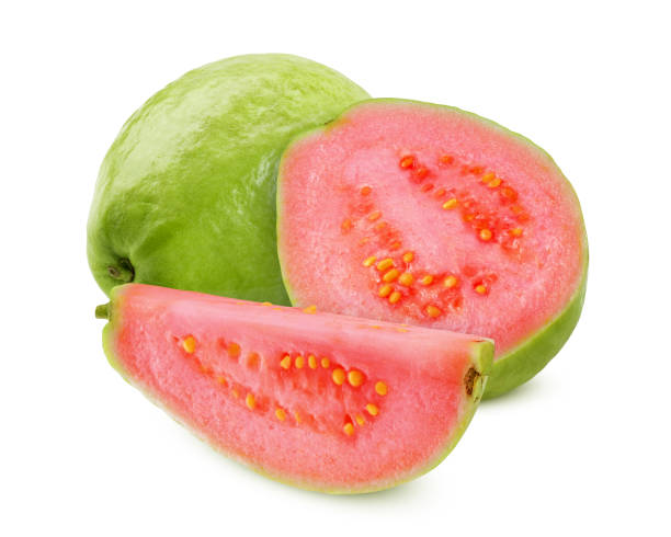 istock guava isolated on white background, clipping path, full depth of field 1439436395