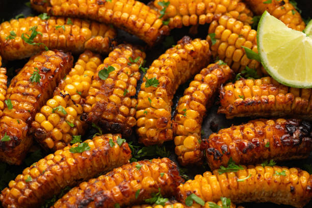 istock Corn ribs vegan vegetarian Plant based food concept 1439437027