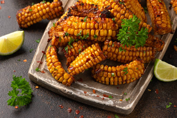 istock Corn ribs vegan vegetarian Plant based food concept 1439437034