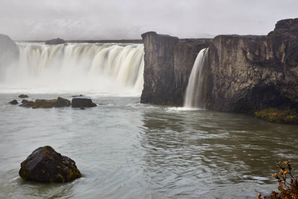 istock Godafoss waterfall with long exposure in Iceland 1439437191
