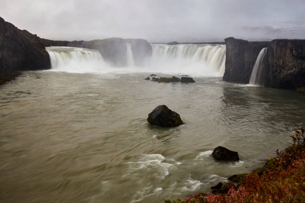 istock Godafoss waterfall with long exposure in Iceland 1439437232