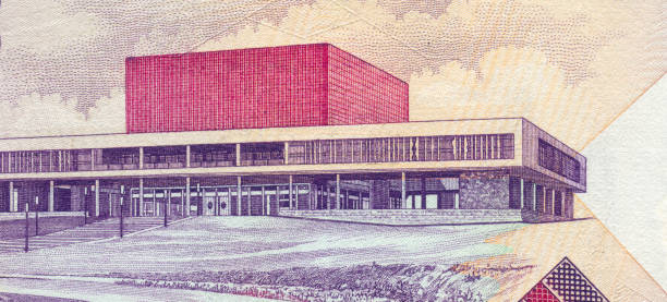 National Assembly Building in Lusaka Pattern Design on Zambia Banknote