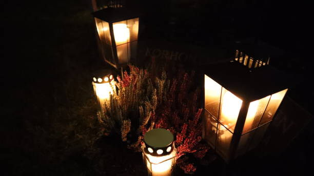 istock Candles in the cemetery 1439448072