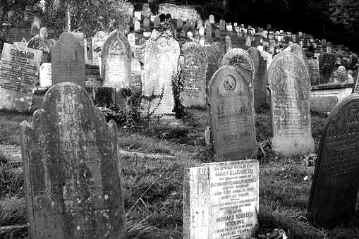 Graves in the cemetary, UK