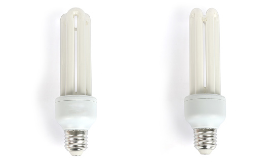 Images of a light bulb on a white background