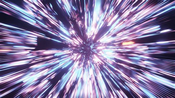 istock Vivid beautiful abstract starburst pattern for background with blue, purple and pink colors 1439457580