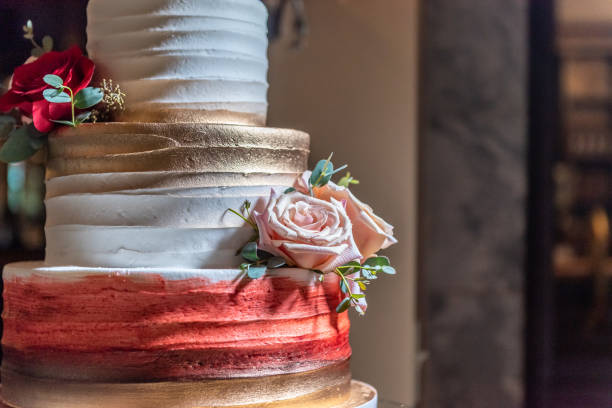 istock Closeup shot of a wedding cake 1439457975