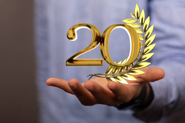 istock A 20 Digital number Years Anniversary 3d background 1439458507
