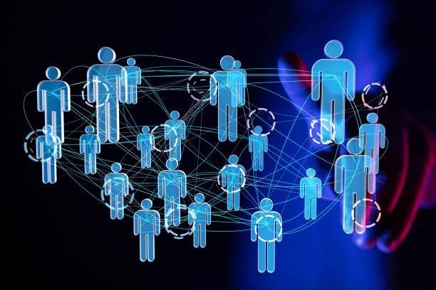 istock A abstract social network scheme, which contains business people 1439458973