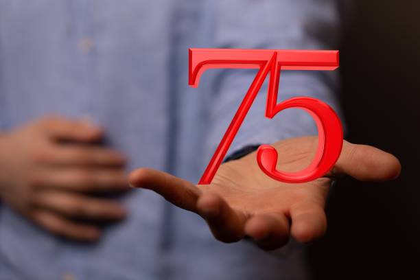 istock A 75 Digital number Years Anniversary 3d background 1439459030